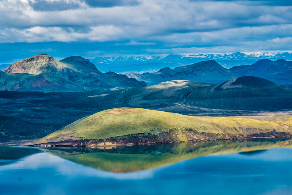 Vistas de landmannalaugar que está en las tierras altas de Islandia