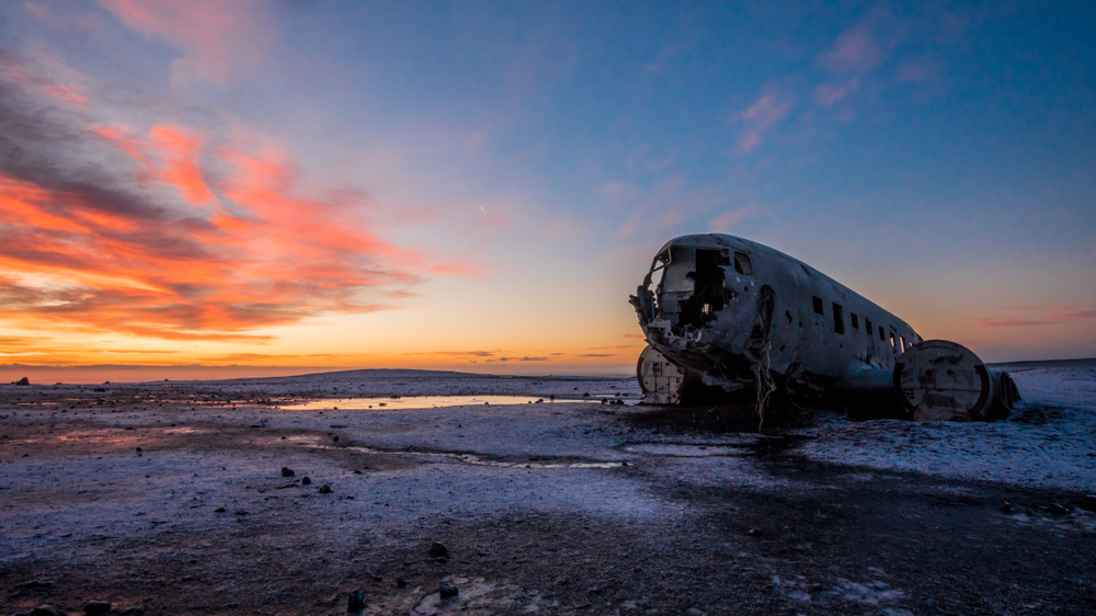 El accidente de avión DC-3 se encuentra en el sur de Islandia