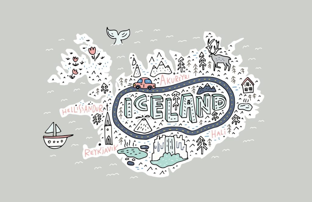 Mapa de Islandia con rutas, actividades y perlas ocultas