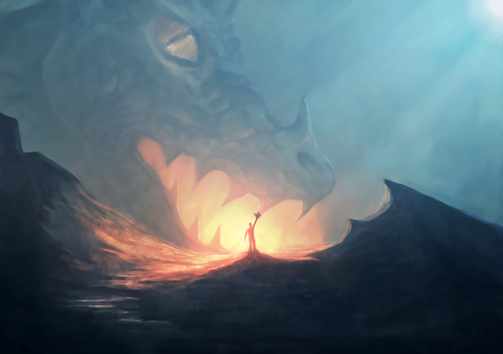 dibujo de un dragón mitológico en Islandia