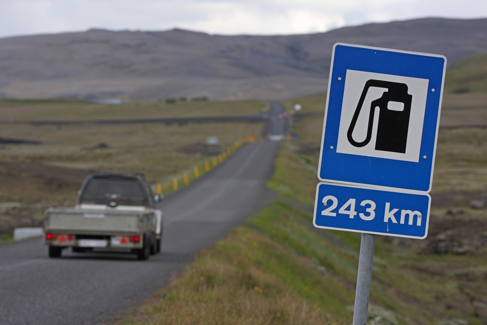 Estacion de servicio Islandia con gasolina y diesel